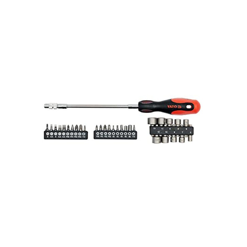 YATO YT-2780 FLEXIBLE SCREWDRIVER WITH 31 PCS OF BITS SET