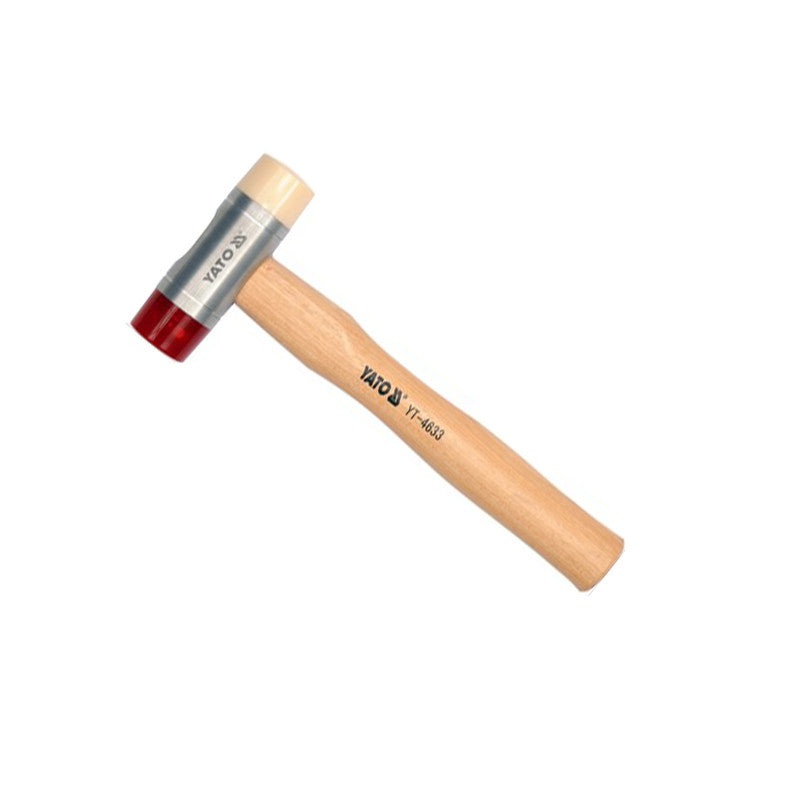 YATO YT-4634 PU AND NYLON HEAD MALLET WITH WOODEN HANDLE 60 MM