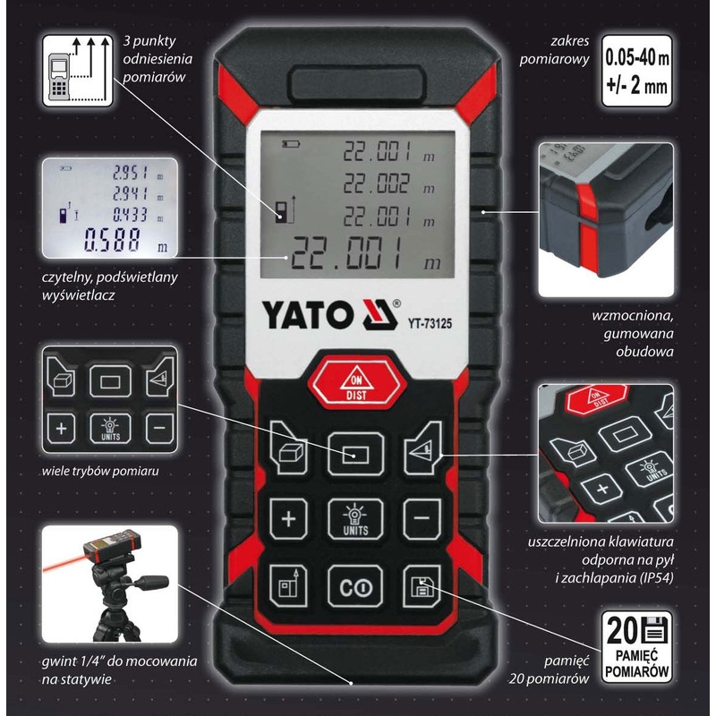 YATO YT-73125 LASER DISTANCE METER