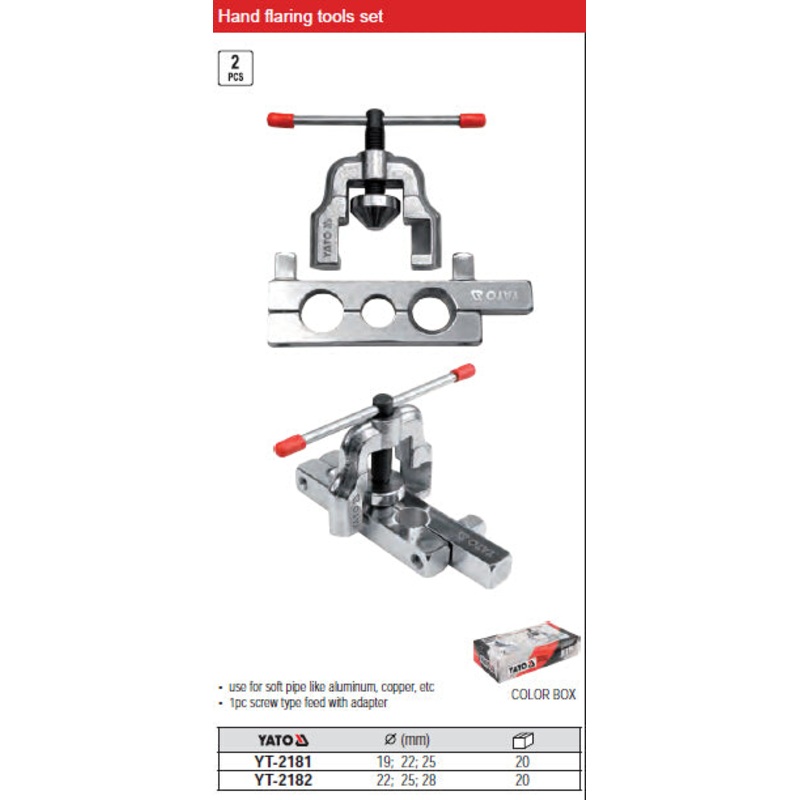 YATO YT-2182 HAND FLARING TOOLS SET