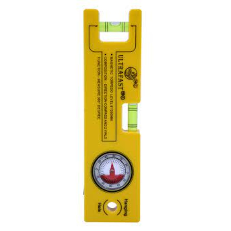 ULTRA FAST TORPEDO LEVEL WITH COMPASS 8INCH