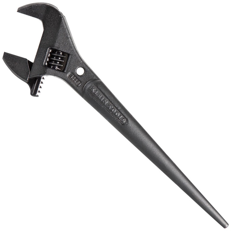 KLEIN TOOLS Adjustable Spud Wrench, 10-Inch, 1-7/16-Inch, Tether Hole