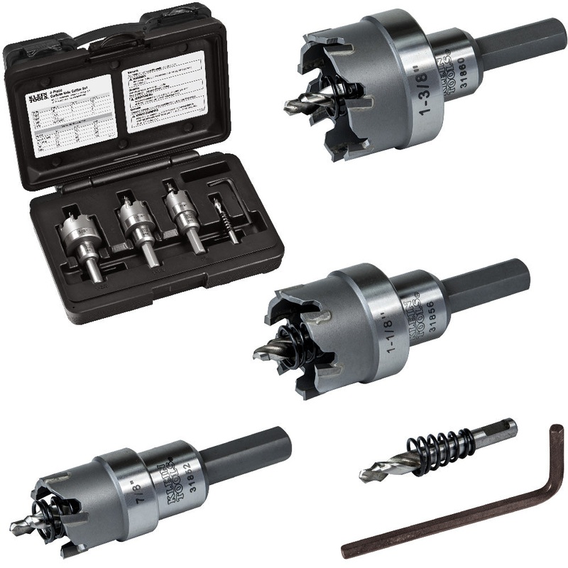 KLEIN TOOLS 4 PC. Carbide Hole Cutter Kit