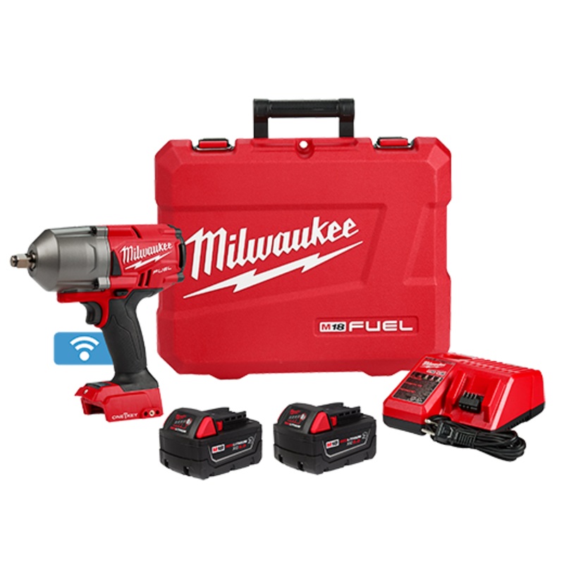 MILWAUKEE M18 FUEL w/ ONE-KEY High Torque Impact Wrench 1/2" Friction Ring Kit