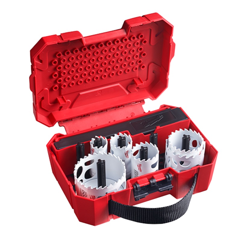 MILWAUKEE 10 PC. HOLE DOZER w/ Carbide Teeth Electrician's Hole Saw Kit