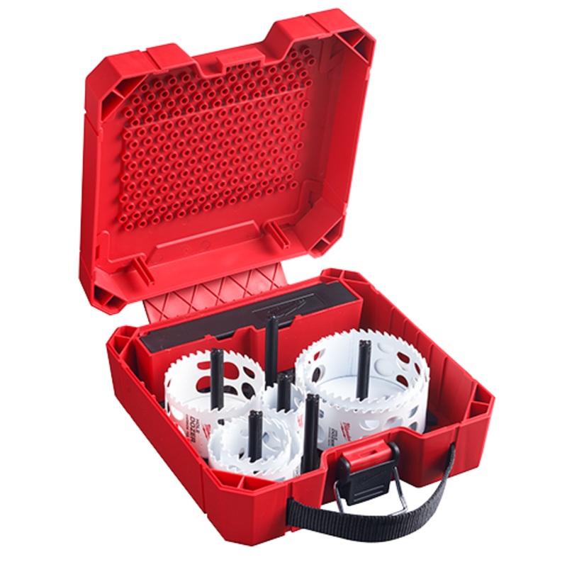 MILWAUKEE 9 PC. HOLE DOZER w/ Carbide Teeth Large Diameter Hole Saw Kit