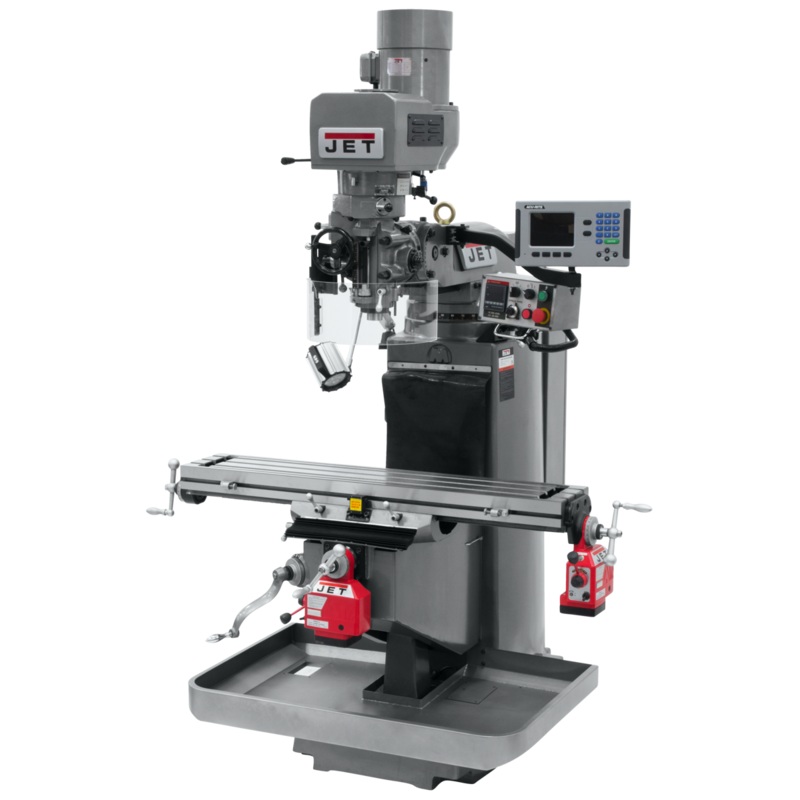 JET JTM-949EVS Mill w/3-Axis ACURITE 203 DRO (Quill) w/X and Y-Axis Powerfeeds for Metalworking 3HP, 230V, 3Ph