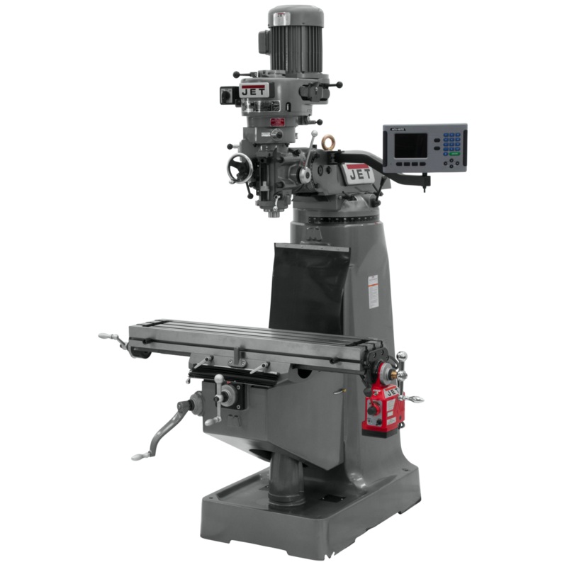 JET JTM-2 Mill w/3-Axis ACURITE 203 DRO (Quill) w/X-Axis Powerfeed for Metalworking 2HP, 115/230V, 1Ph,Prewired 230