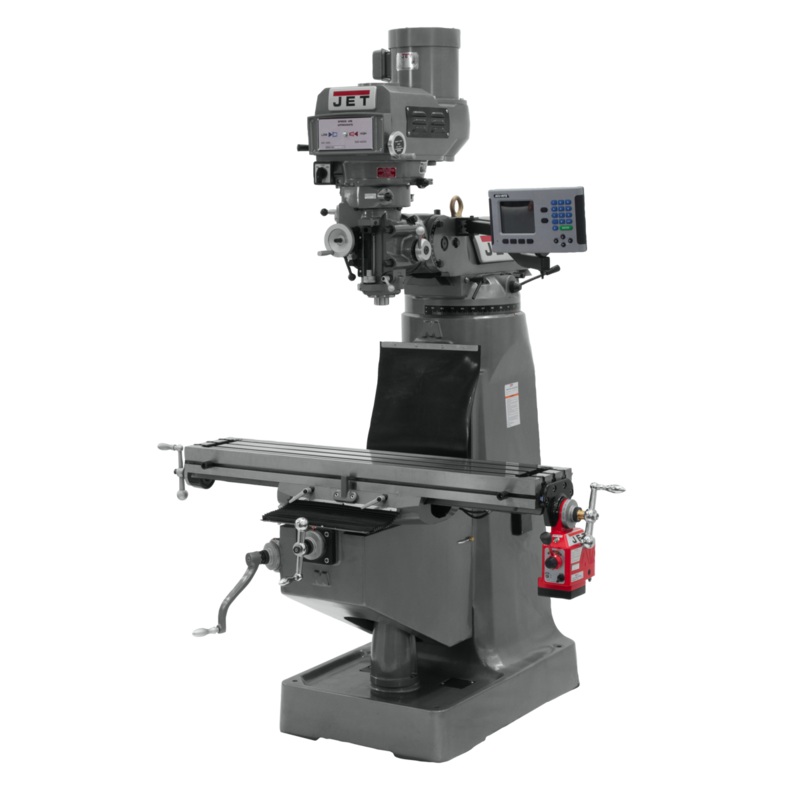 JET JTM-4VS-1 Mill Lathe with-Axis Powerfeed for Metalworking 2HP, 115/230V, 1Ph, Prewired 230V
