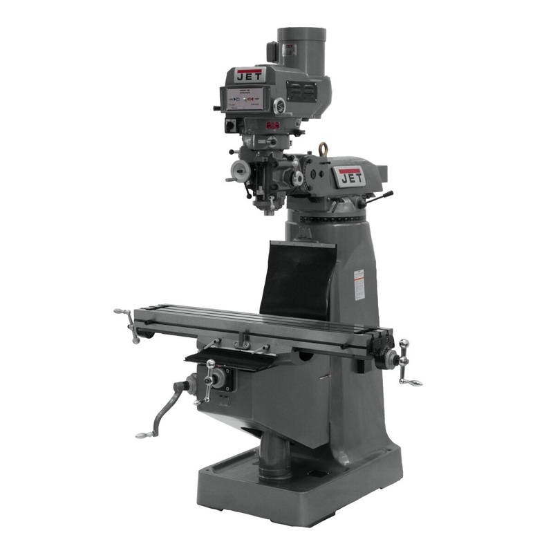JET JTM-4VS-1 Variable Speed Vertical Milling Machine 115/230V 1Ph for Metalworking 2HP, 115/230V, 1Ph, Prewired 230V