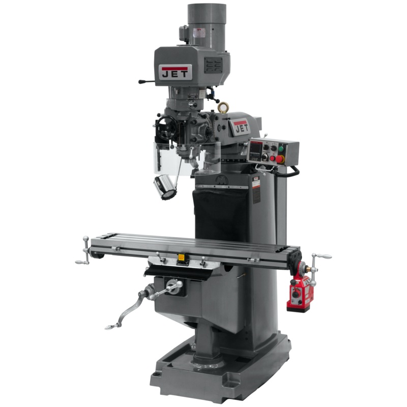 JET JTM-949EVS/230 Mill w/X-Axis Powerfeed for Metalworking 3HP, 230V, 3Ph