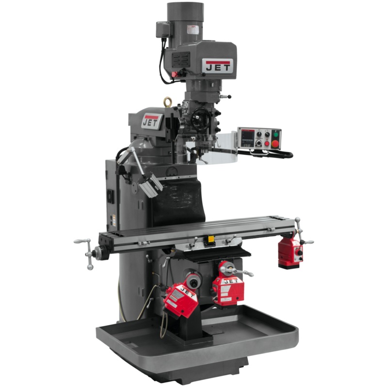 JET JTM-949EVS Mill w/X Y and Z-Axis Powerfeeds for Metalworking 3HP, 230V, 3Ph