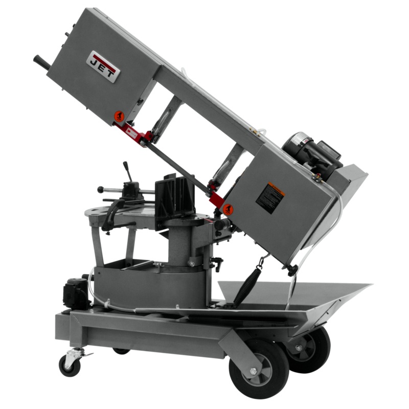 JET HVBS-10-DMWC 10 Horizontal/Vertical Dual Mitering Portable Band Saw w/ Coolant System, 1HP, 115V, 1 Ph