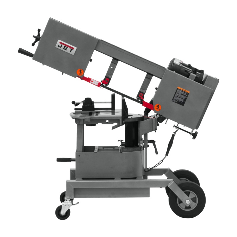 JET HVBS-8-DMW 8 Horizontal/Vertical Dual Mitering Portable Band Saw, 1HP, 115V, 1 Ph