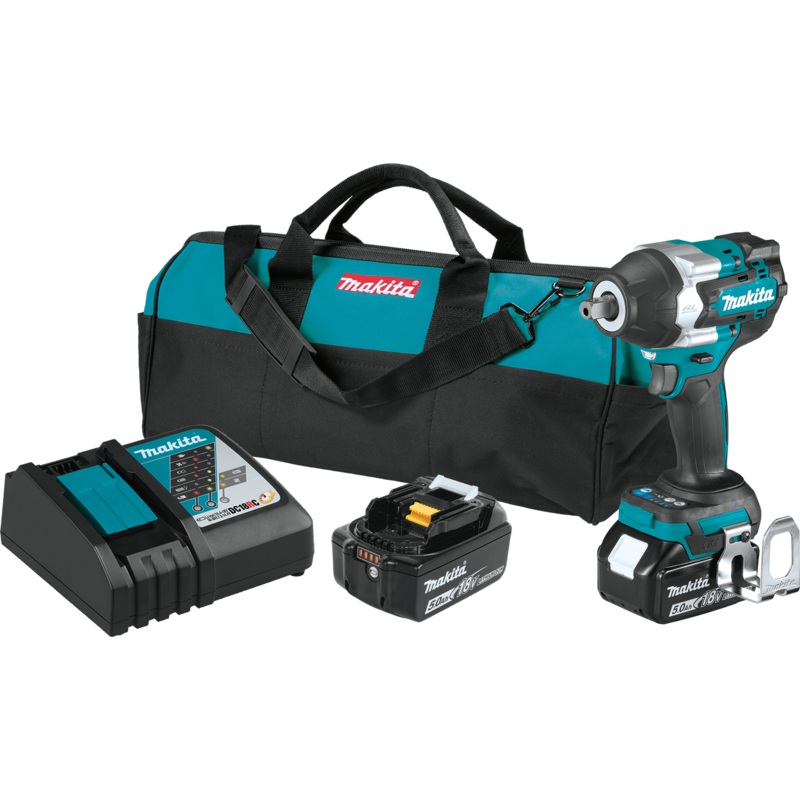 MAKITA 18V LXT 4Speed MidTorque 1/2" Sq. Drive Impact Wrench w/ Detent Anvil Kit