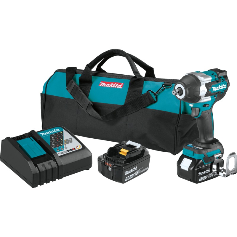 MAKITA 18V LXT 4Speed MidTorque 1/2" Sq. Drive Impact Wrench w/ Friction Ring Anvil Kit
