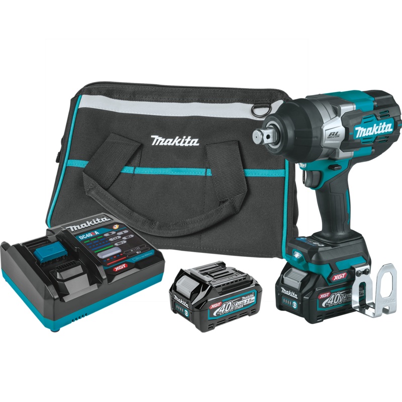 MAKITA 40V MAX XGT 4Speed HighTorque 3/4" Sq. Drive Impact Wrench w/ Friction Ring Anvil Kit