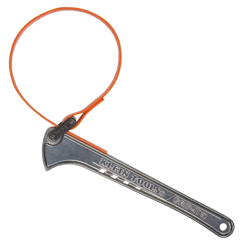 KLEIN TOOLS GRIP-IT 12" Handle Strap Wrench, 1-1/2" - 5"