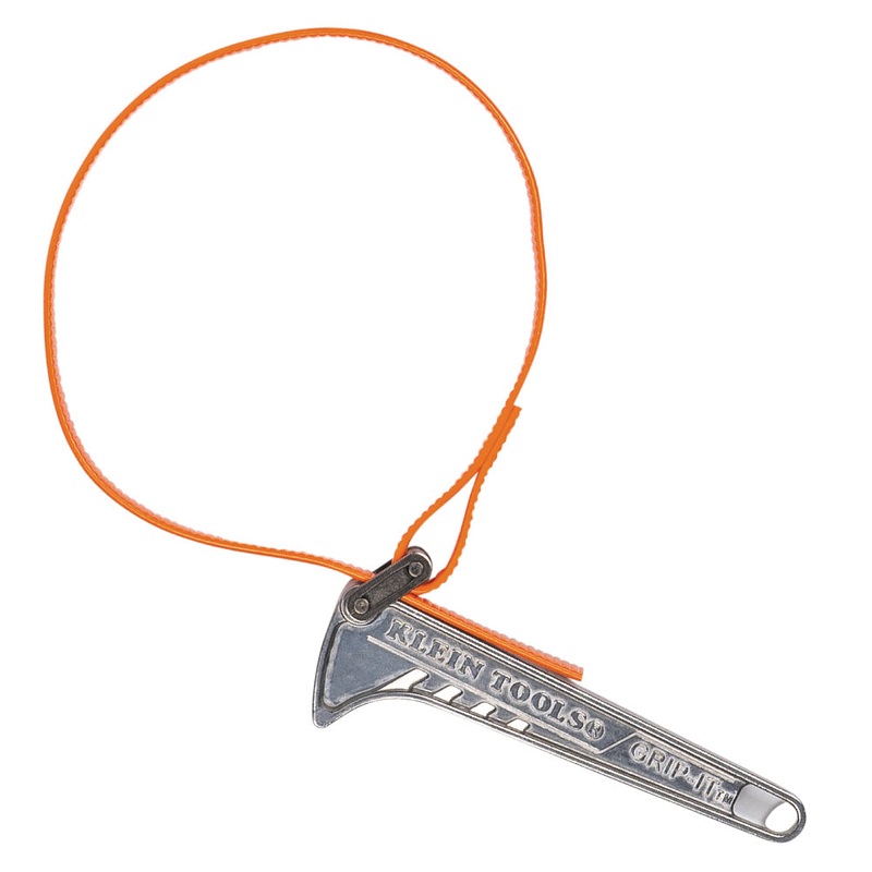 KLEIN TOOLS GRIP-IT 6" Handle Strap Wrench, 1-1/2" - 4"