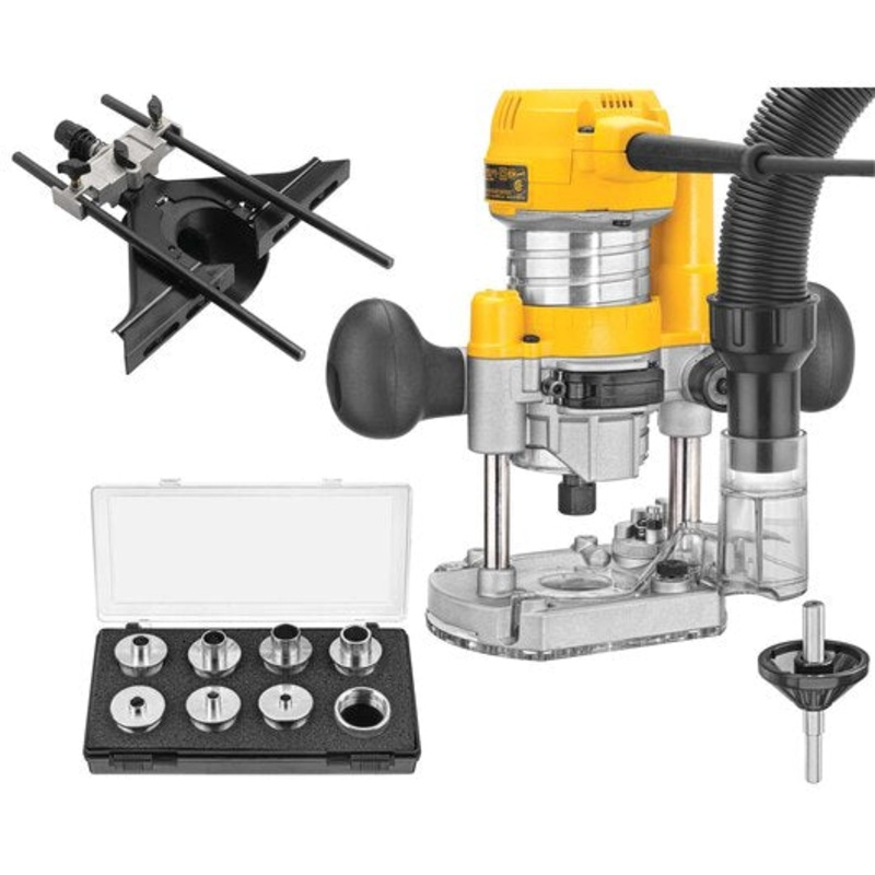 DEWALT 1-1/4 HP Max Torque Variable Speed Compact Router Combo Kit w/ LED's