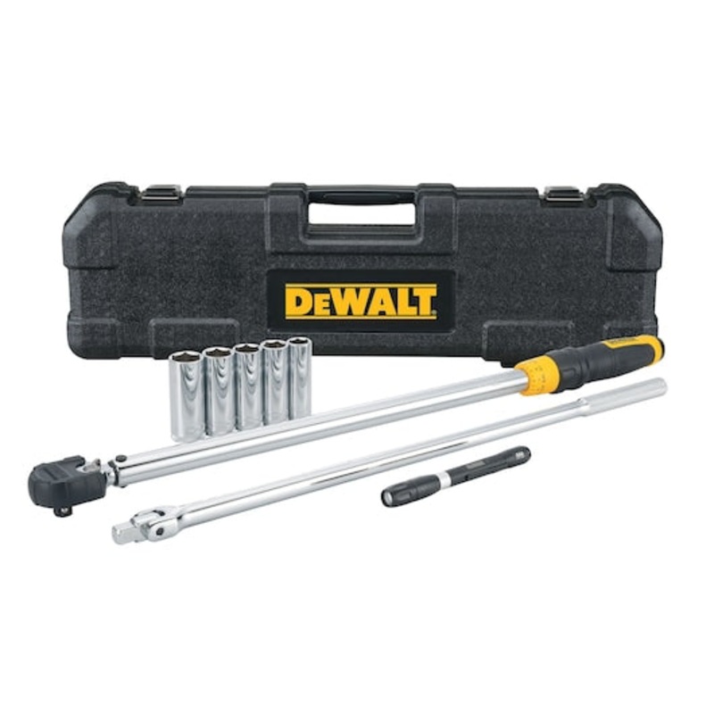 DEWALT 8 PC. 1/2" Drive Torque Wrench Tire Change Kit