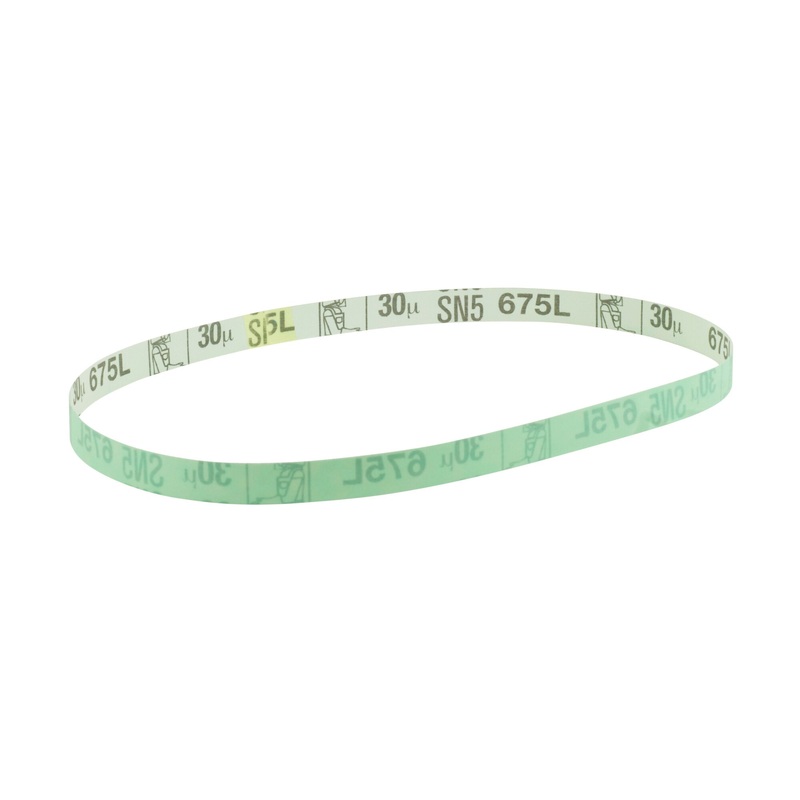 3M Diamond Microfinishing Film Belt 675L, 30 Mic 5MIL, Green, 1/2 in x64 in