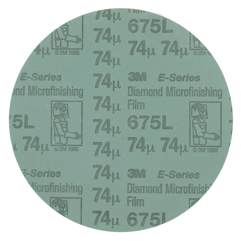 3M Diamond Microfinishing PSA Film Disc 675L, 12 in x NH 9 Mic