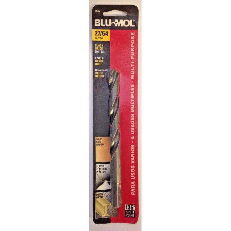 Blu-Mol 27/64" High Speed Drill Bit 6652