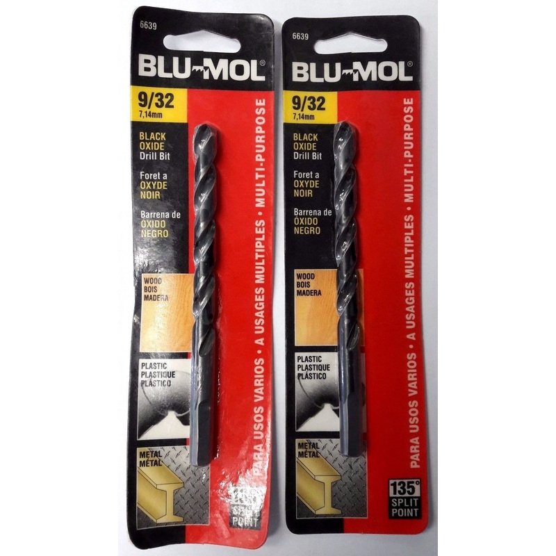 Blu-Mol 6639 9/32" High Speed Drill Bit 2PKS