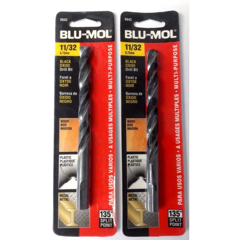 Blu-Mol 6643 11/32" High Speed Drill Bit 2 Packs