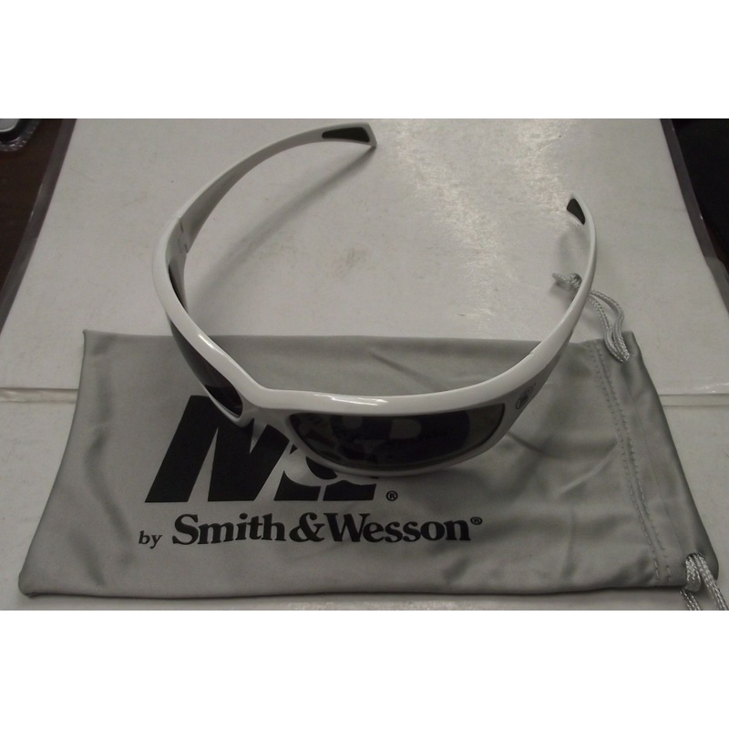 Smith & Wesson SW103-20-ID White Frames Smoke Lens Shooting Glasses