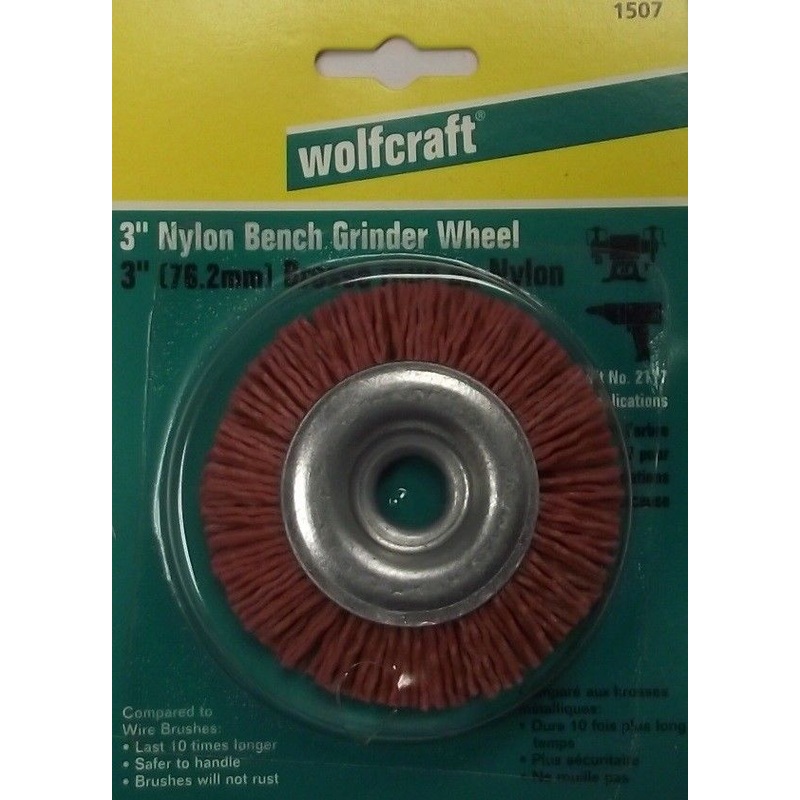 Wolfcraft 1507 3" Nylon Wheel Bench Grinder Wheel Germany