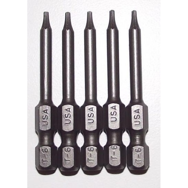 Bosch  341751  T6 x 1-15/16" Insert Bits Screw Tips 5pcs.USA