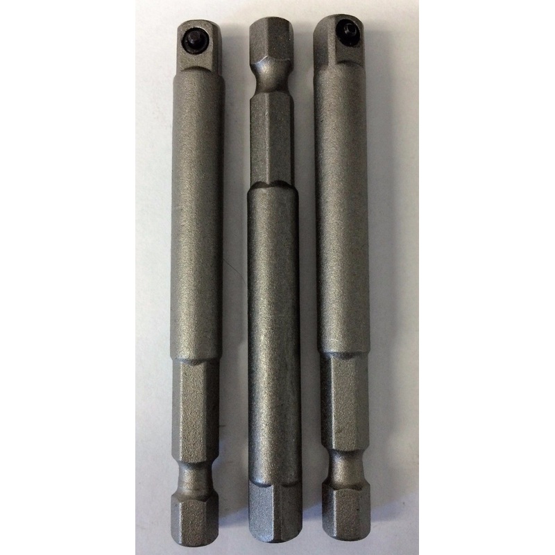Bosch Magna 1/4" x 1/4" x 3" Sq. Socket Adapter 337570 3PCS