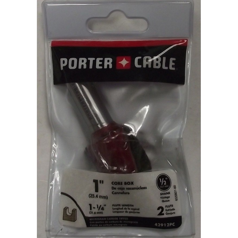 Porter Cable 42912PC 1" Core Box 1/2" Shank