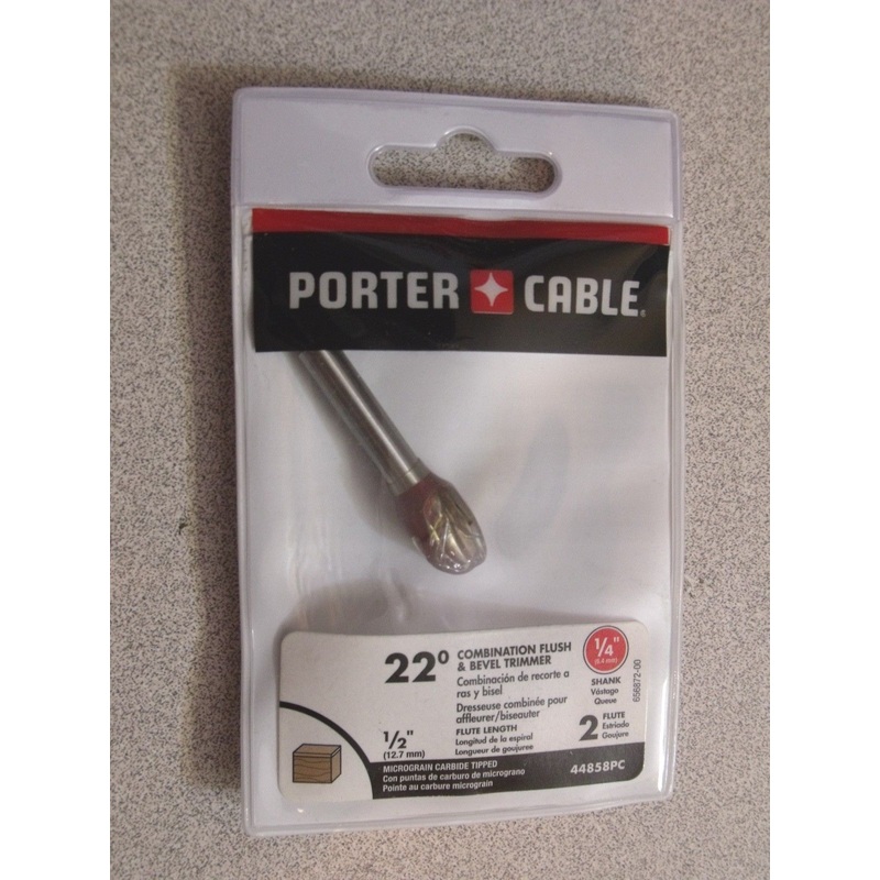 Porter Cable 44858PC 1/4" Combination Flush and 22 Bevel Cutting