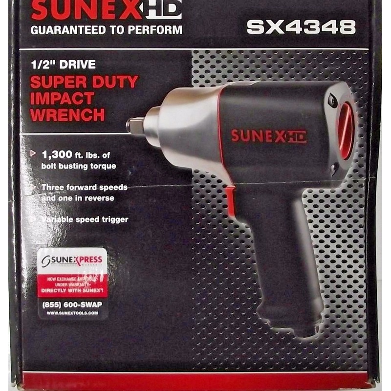 Sunex SX4348 HD 1/2 Super Duty Air Impact Wrench Gun Pneumatic 1300ft. lbs.