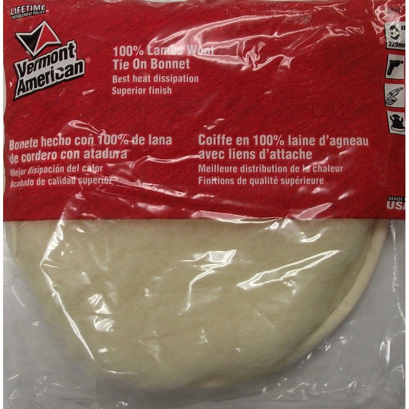 Vermont American 16912 100 Percent 9" Wool Finishing Bonnets USA