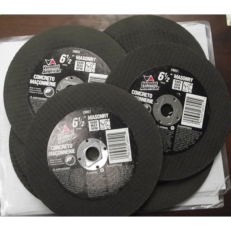 Vermont American 28051 6-1/2" Abrassive Masonry Cut Off Wheel Canada 10pcs