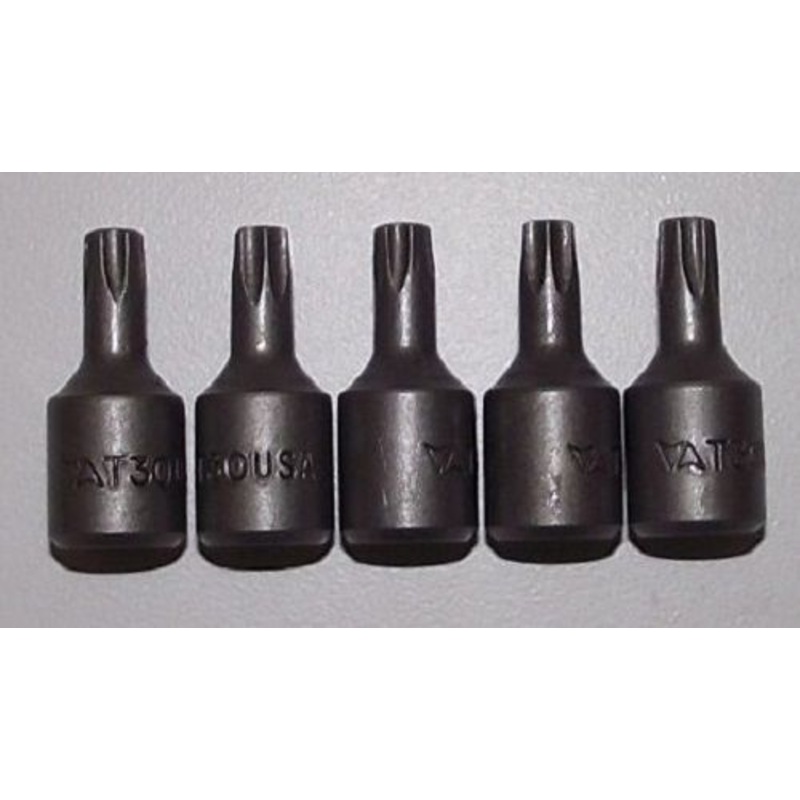 Vermont American 9915730 TX30 x 1-1/8" 1/4" Dr. Socket Bit 5pcs. USA