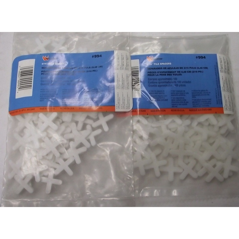 Warner 994 3/16" Tile Spacers 2 Packs Of 100 USA