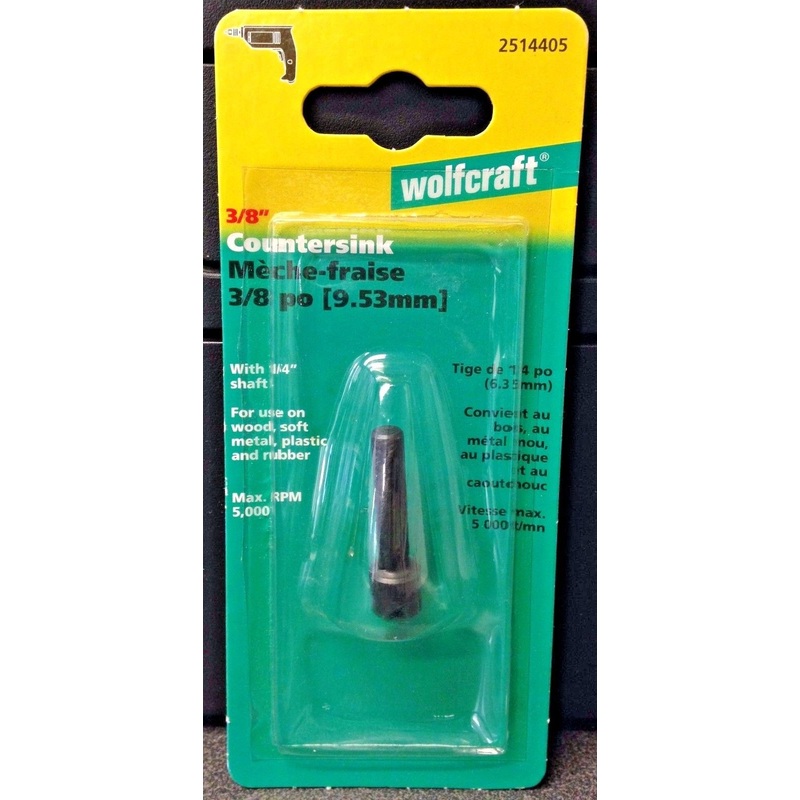 Wolfcraft 2514405 3/8" Countersink With 1/4" Shaft Made In Germany