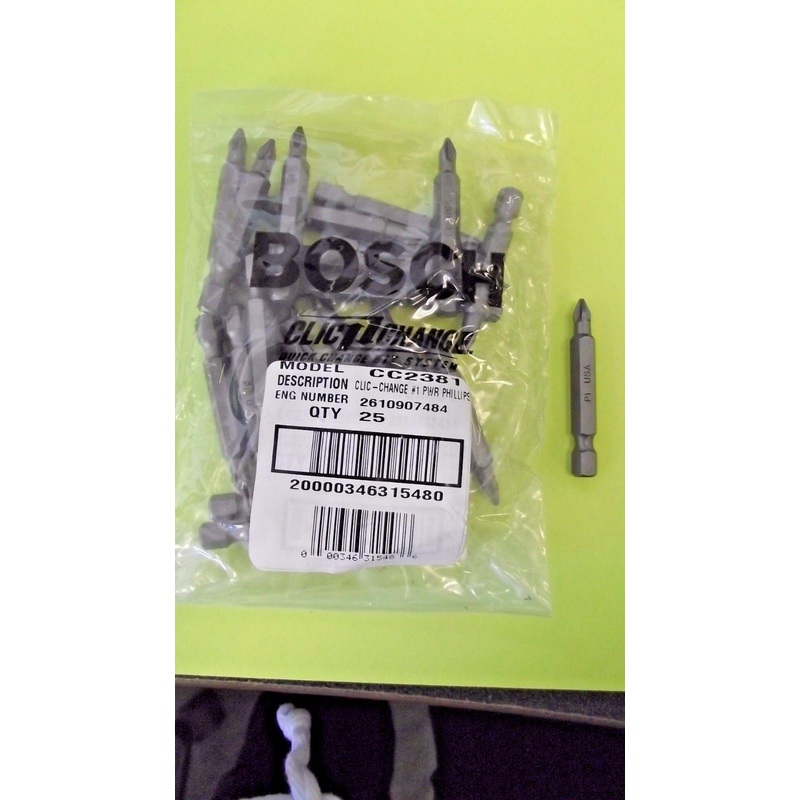 Bosch CC2381 #1 x 2" Phillips Power Bits USA 25 Pack