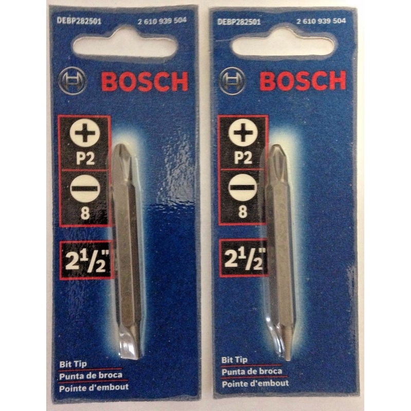 Bosch DEBP282501 2-1/2" Extra Hard Double End P2-S8 Bit Tip 2PKS