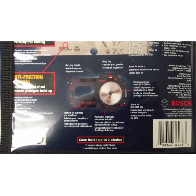 Bosch PRO1060CHB 10" x 60 TPI Chipboard / OSB Saw Blade