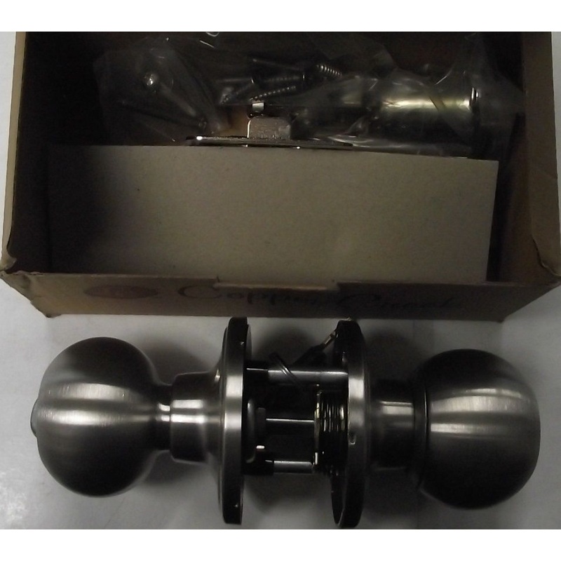 Copper Creek BK2040 Satin Stainless Ball Style Keyed Entry Door Knob RCL RCS