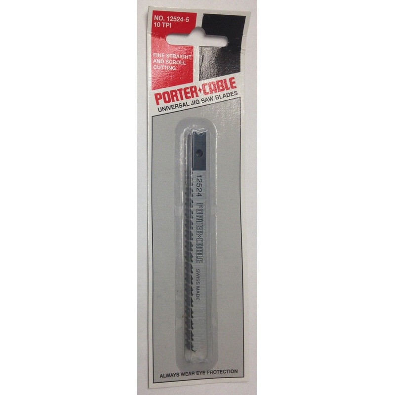Porter Cable 12524-5 Fine Straight & Scroll Cutting Jig Saw Blades U-Shank 10TPI