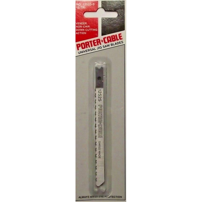 Porter Cable 12525-5 U-Shank Veneer Down Cutting Jig Saw Blades 10TPI 5pcs.