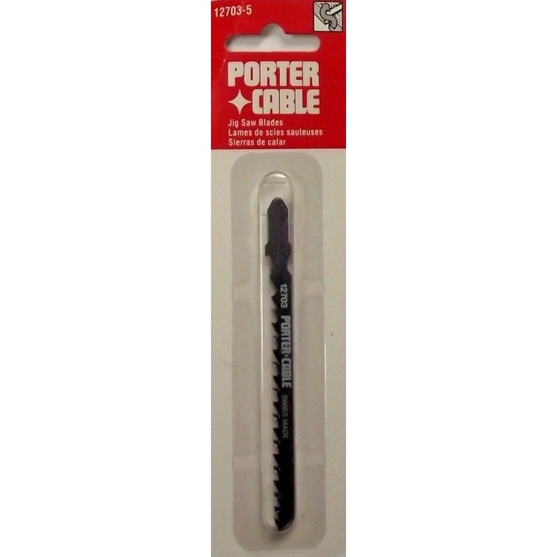 Porter Cable 12703-5 T-Shank Jig Saw Blades 6TPI 5pcs.