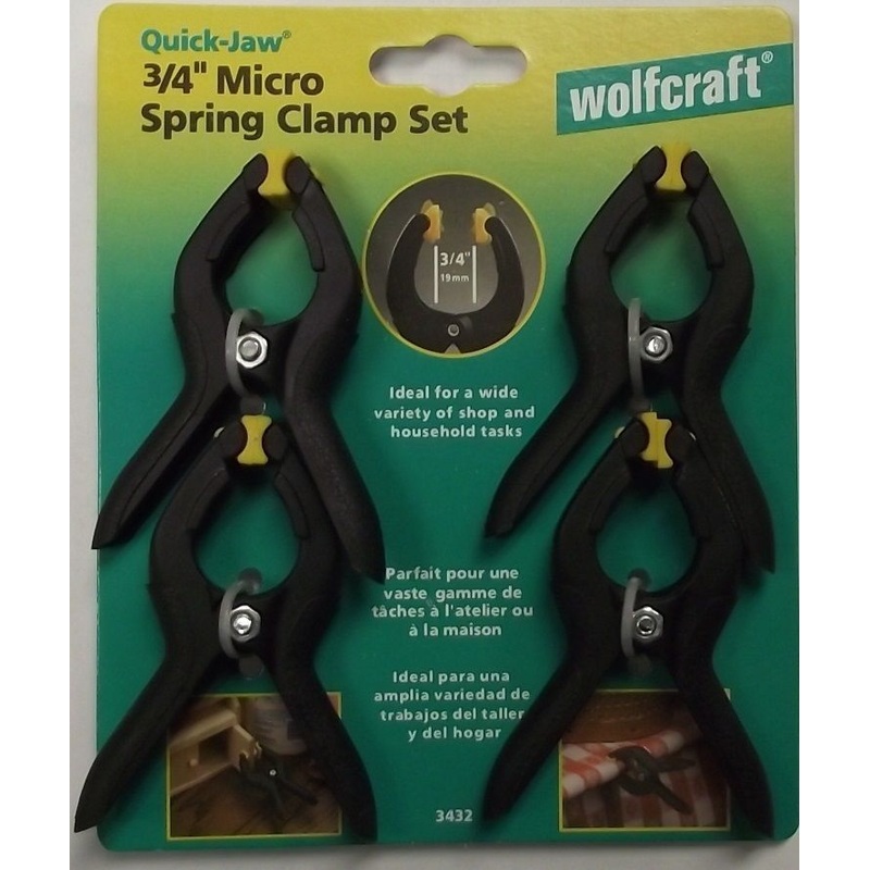 Wolfcraft 3432 3/4" Micro Spring Clamps 4 Pack